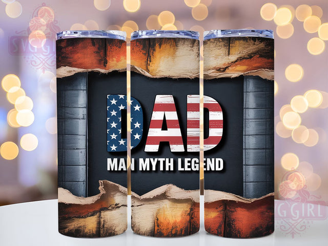 Dad Legend Man Myth Tumbler Wrap, Dad Legend Design, Man Myth Pattern, Father Gift Tumbler, Dad Life Design, Best Dad Ever, Father Legend Pattern Sublimation SvggirlplusArt 