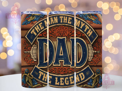 Dad Man Myth Legend 20oz Tumbler Wrap Sublimation Design, Straight Tapered Tumbler Wrap, American Dad Tumbler Png, Instant Digital Download Sublimation SvggirlplusArt 