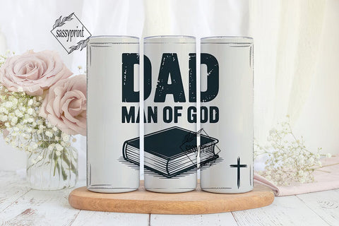 Dad Man of God 20oz Tumbler Wrap Sublimation sassyprint 