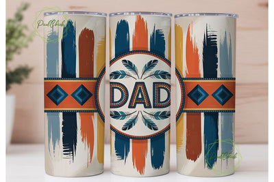 Dad Medallion 20oz Tumbler Wrap Sublimation PixelChick 