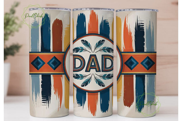 Dad Medallion 20oz Tumbler Wrap Sublimation PixelChick 