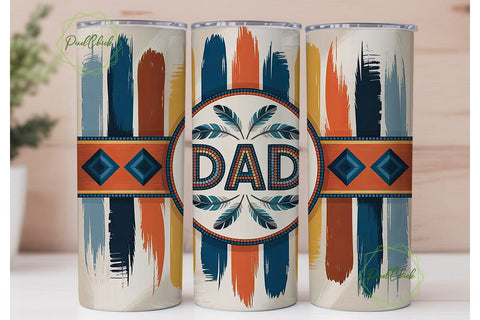 Dad Medallion 20oz Tumbler Wrap Sublimation PixelChick 
