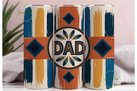 Dad Medallion 20oz Tumbler Wrap Sublimation PixelChick 