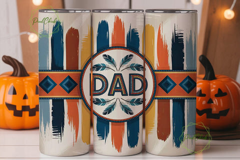 Dad Medallion 20oz Tumbler Wrap Sublimation PixelChick 