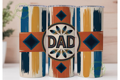 Dad Medallion 20oz Tumbler Wrap Sublimation PixelChick 