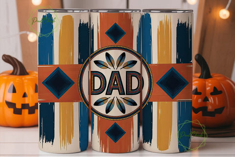 Dad Medallion 20oz Tumbler Wrap Sublimation PixelChick 