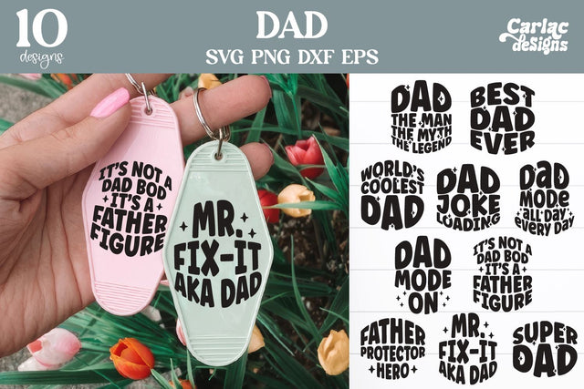Dad Motel Keychain SVG SVG Carla C Designs 