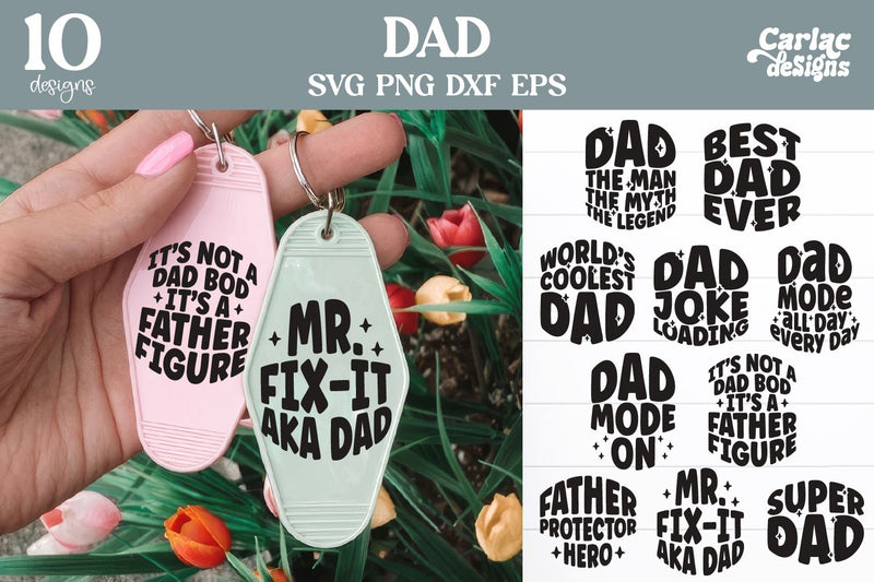 Dad Motel Keychain SVG SVG Carla C Designs 