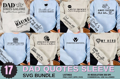 Dad Quotes Sleeve SVG Design Bundle SVG Designangry 