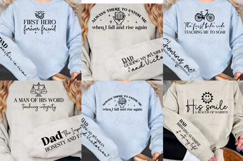 Dad Quotes Sleeve SVG Design Bundle SVG Designangry 