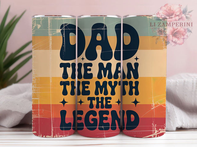 Dad The Legend 20oz Tumbler Wrap, Man Myth Legend, Best Dad Ever, Father’s Day Gift, Dad Appreciation, 20oz Tumbler Wrap, Sublimation PNG Sublimation Li Zamperini 