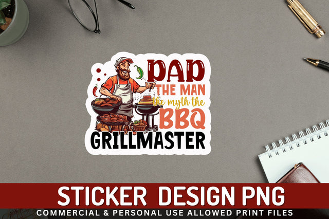 Dad the man the myth Sticker Design Sublimation Regulrcrative 