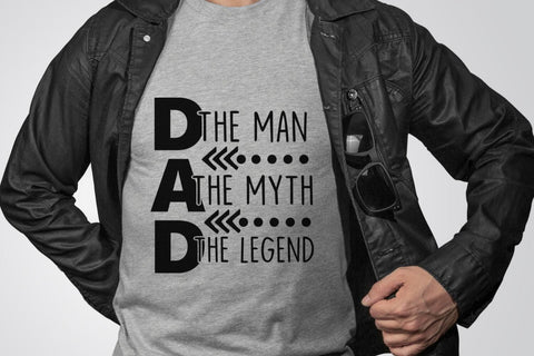 Dad The Man The Myth The Legend| Father’s Day SVG Cutting Files. SVG CosmosFineArt 