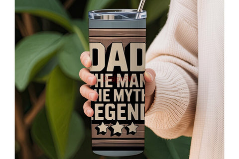 Dad The Man The Myth The Legend Tumbler Sublimation DesignSVG 