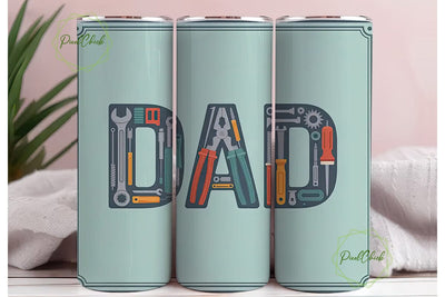 Dad Tools 20oz Tumbler Design Sublimation PixelChick 