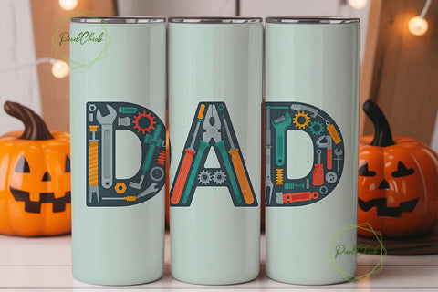 Dad Tools 20oz Tumbler Design Sublimation PixelChick 