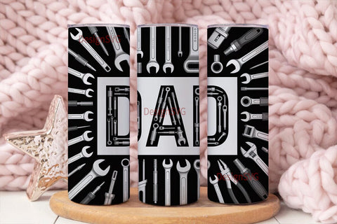 Dad Tools 20oz Tumbler Wrap Sublimation DesignSVG 