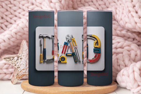 Dad Tools 20oz Tumbler Wrap Sublimation DesignSVG 