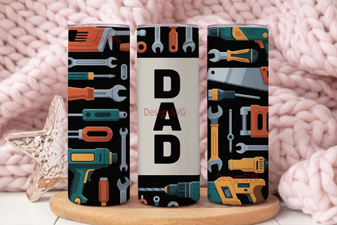 Dad Tools 20oz Tumbler Wrap Sublimation DesignSVG 