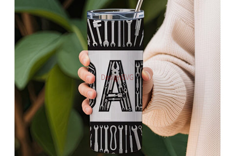 Dad Tools 20oz Tumbler Wrap Sublimation DesignSVG 