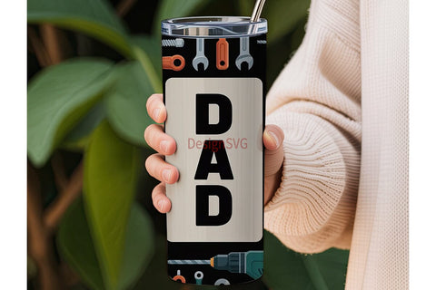 Dad Tools 20oz Tumbler Wrap Sublimation DesignSVG 