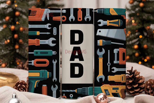 Dad Tools 20oz Tumbler Wrap Sublimation DesignSVG 