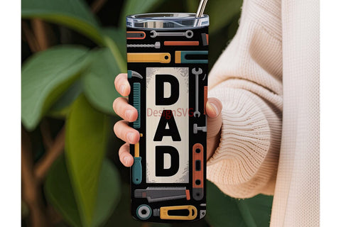 Dad Tools 20oz Tumbler Wrap Sublimation DesignSVG 