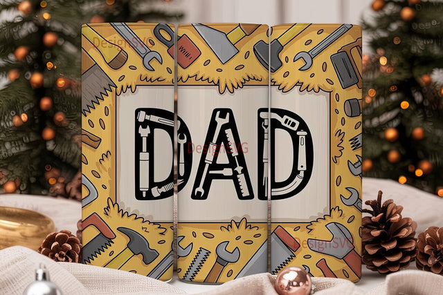Dad Tools Tumbler Wrap 20oz Sublimation DesignSVG 