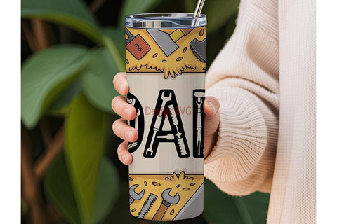 Dad Tools Tumbler Wrap 20oz Sublimation DesignSVG 