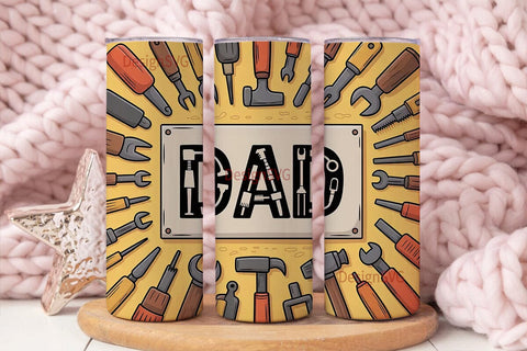 Dad Tools Tumbler Wrap 20oz Sublimation DesignSVG 