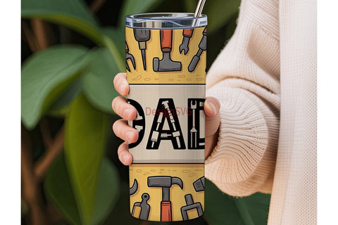Dad Tools Tumbler Wrap 20oz Sublimation DesignSVG 