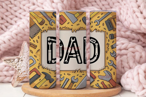 Dad Tools Tumbler Wrap 20oz Sublimation DesignSVG 