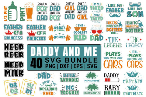 Daddy and me svg bundle SVG Designangry 