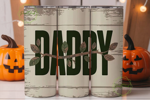 Daddy Camouflage 20oz Tumbler Wrap Sublimation PixelChick 