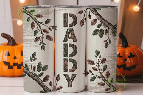 Daddy Camouflage 20oz Tumbler Wrap Sublimation PixelChick 