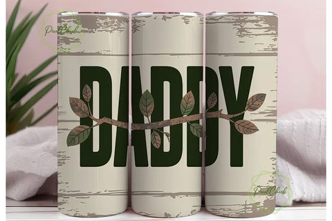 Daddy Camouflage 20oz Tumbler Wrap Sublimation PixelChick 