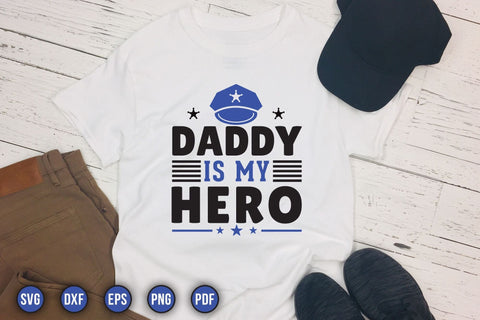 Daddy is My Hero, Police Sayings SVG SVG CraftLabSVG 