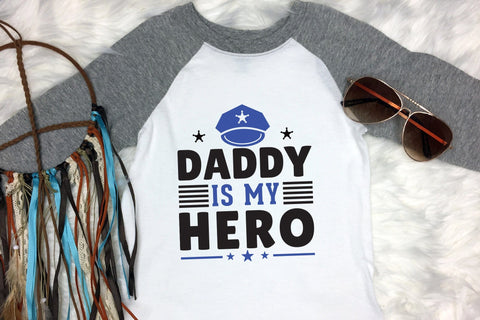 Daddy is My Hero, Police Sayings SVG SVG CraftLabSVG 