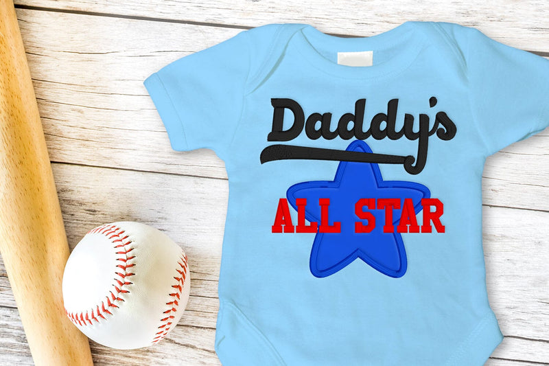 Daddy's All Star Applique Embroidery Embroidery/Applique DESIGNS Designed by Geeks 
