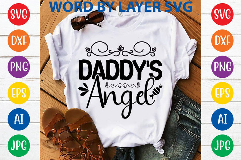 Daddy's Angel SVG DESIGN SVG Rafiqul20606 
