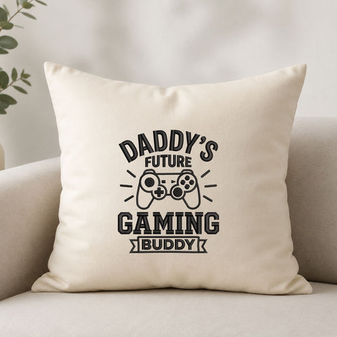 Daddy’s Future Gaming Buddy Machine Embroidery Design – Gamer Dad & Son Embroidery File Embroidery/Applique DESIGNS PatternFeed8 