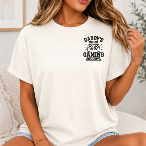 Daddy’s Future Gaming Buddy Machine Embroidery Design – Gamer Dad & Son Embroidery File Embroidery/Applique DESIGNS PatternFeed8 