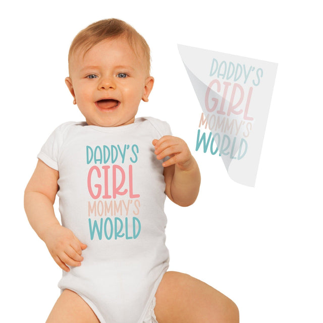 Daddy's Girl Mommy's World DTF Transfer Physical So Fontsy T-Shirt Iron-On Transfer Shop