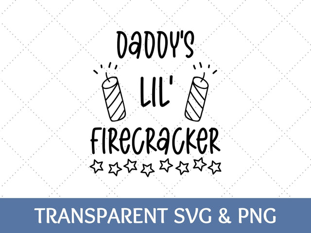 Daddys Lil Firecracker SVG | Fourth of July PNG SVG Paige Cole Studio 