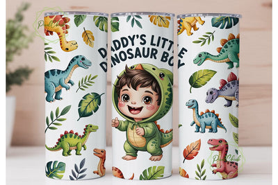 Daddy's Little Dino 20oz Tumbler Wrap Sublimation PixelChick 
