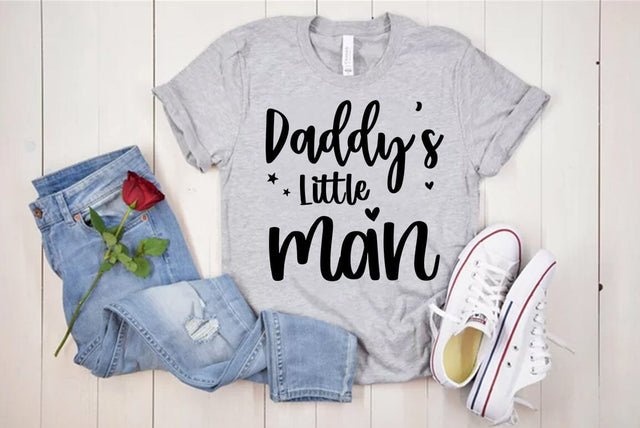 Daddys little man, Father's Day Dad SVG Design, Father's Day T-shirt SVG FiveStarCrafting 