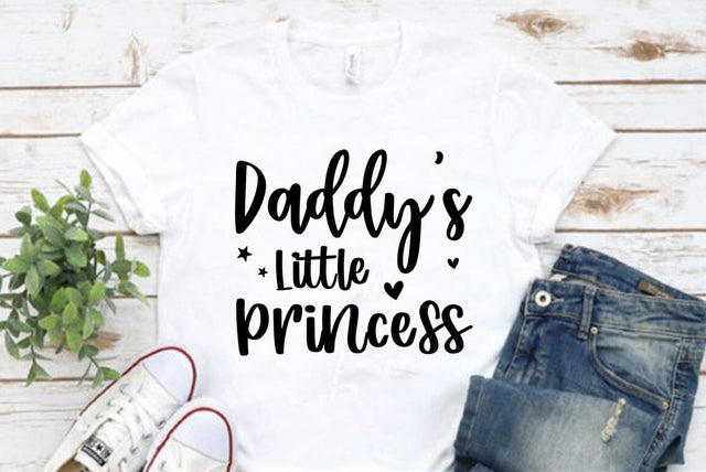 Daddys little princess, Father's Day Dad SVG Design, Father's Day T-shirt SVG FiveStarCrafting 