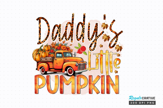 Daddys little pumpkin Sublimation Design Sublimation Regulrcrative 