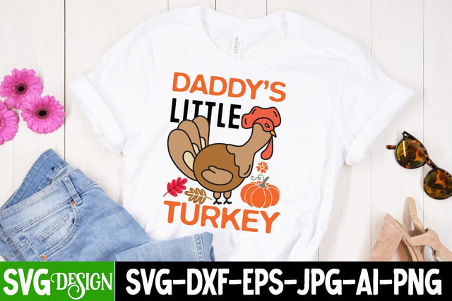 Daddy's Little Turkey SVG Cut File, Daddy's Little Turkey Sublimation PNG,all Farmhouse SVG Cut File , Fall Farmhouse SVG Quotes , Fall SVG Cut File, Autumn SVG Cut File SVG BlackCatsMedia 