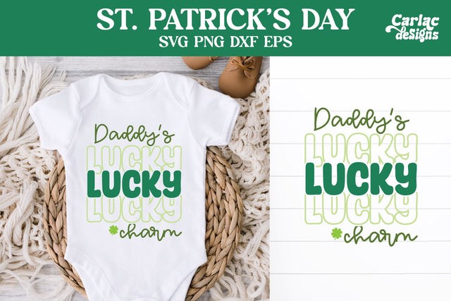 Daddy's Lucky Charm SVG, St Patrick's Day SVG SVG Carla C Designs 
